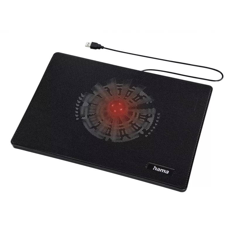Hama schlank Laptop-Kühlpad 39,6 cm (15,6 Zoll) Schwarz