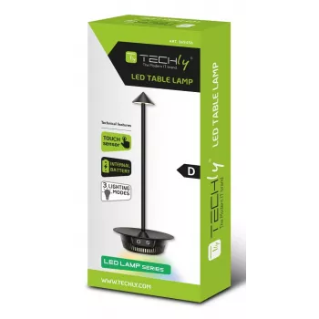 Techly I-LAMP-TABLE3 Tischlampe SMD LED-Modul 1 W SMD LED D Schwarz