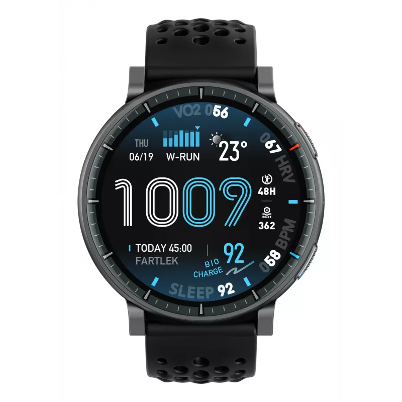 Smartwatch Amazfit Active Max rund AMOLED 1,5 Zoll 480×480 Touchscreen 64 MB RAM 4 GB 658 mAh Schwarz