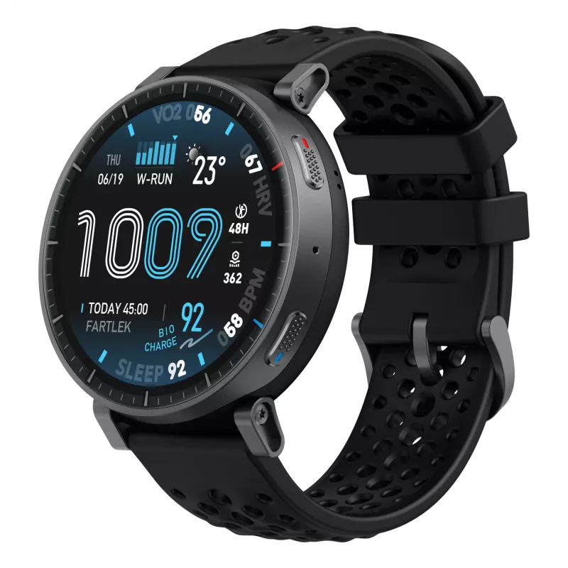 Smartwatch Amazfit Active Max rund AMOLED 1,5 Zoll 480×480 Touchscreen 64 MB RAM 4 GB 658 mAh Schwarz
