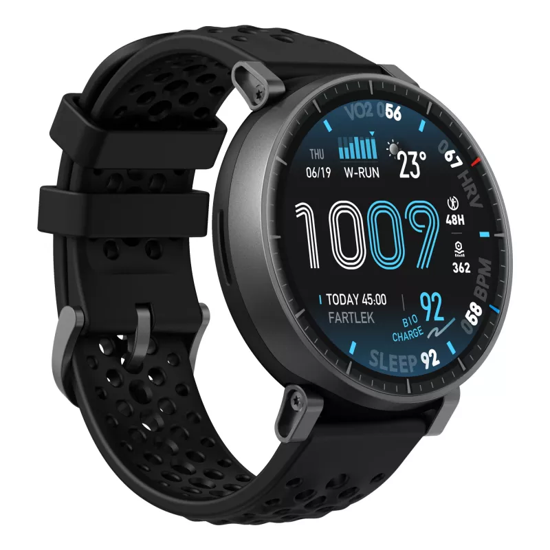 Smartwatch Amazfit Active Max rund AMOLED 1,5 Zoll 480×480 Touchscreen 64 MB RAM 4 GB 658 mAh Schwarz