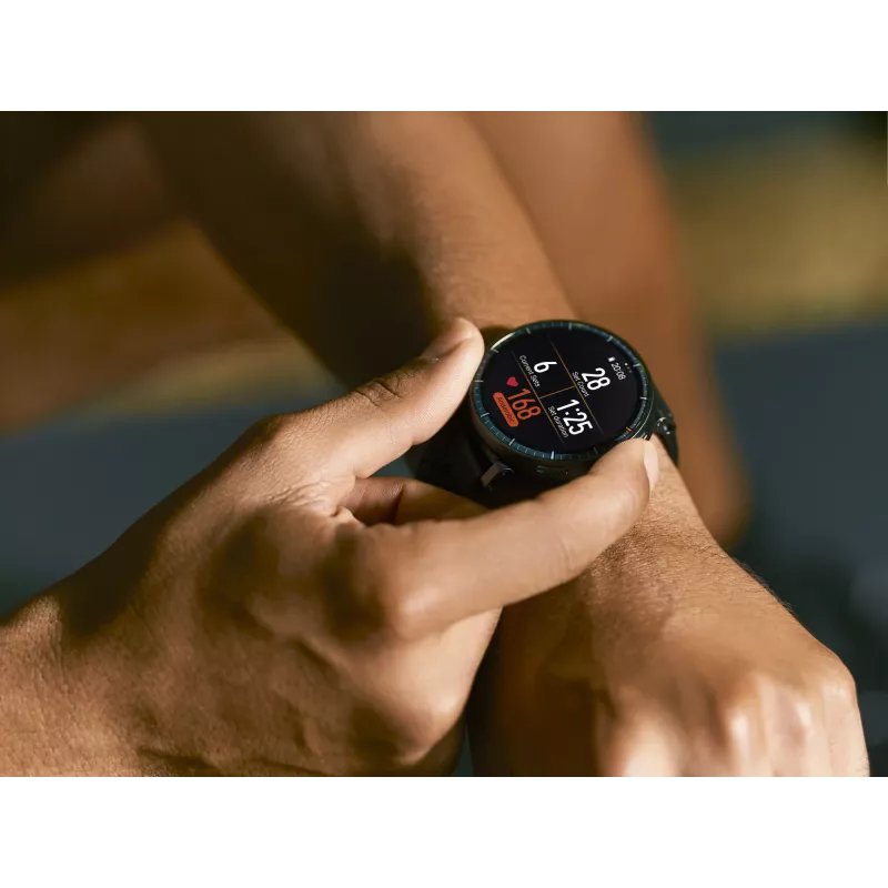Smartwatch Amazfit Active Max rund AMOLED 1,5 Zoll 480×480 Touchscreen 64 MB RAM 4 GB 658 mAh Schwarz