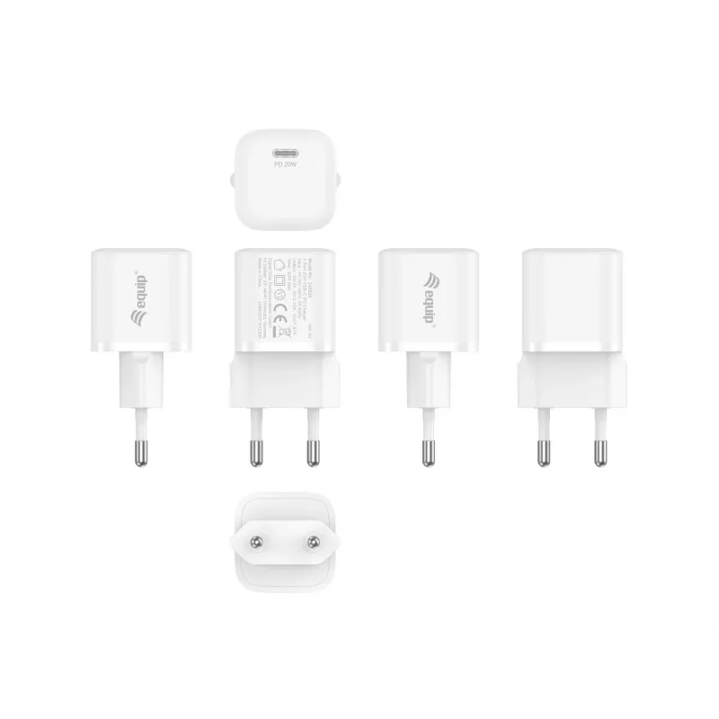 Equip 1-Port 20W USB-C PD Ladegerät Indoor AC Weiß 100-240V