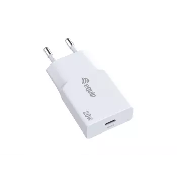 Wandladegerät EQUIP 1-Port 20W GaN USB-C PD — 100–240V Eingang, 12V max. Ausgang, Weiß
