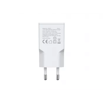Wandladegerät EQUIP 1-Port 20W GaN USB-C PD — 100–240V Eingang, 12V max. Ausgang, Weiß