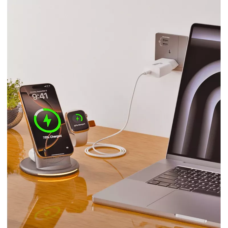 Wandladegerät EQUIP 1-Port 20W GaN USB-C PD — 100–240V Eingang, 12V max. Ausgang, Weiß