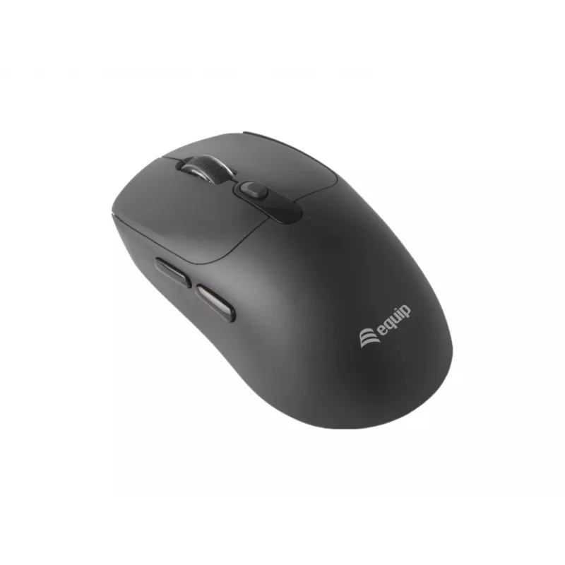 EQUIP Beidhändige 6-Tasten Dual-Mode Funkmaus, optisch 1600 DPI, RF + Bluetooth, Schwarz