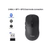 EQUIP Beidhändige 6-Tasten Dual-Mode Funkmaus, optisch 1600 DPI, RF + Bluetooth, Schwarz