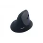 EQUIP ergonomische vertikale Funkmaus für Rechtshänder, 1600 DPI, RF Wireless + Bluetooth, wiederaufladbar, 6 Tasten, schwarz