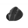 EQUIP ergonomische vertikale Funkmaus für Rechtshänder, 1600 DPI, RF Wireless + Bluetooth, wiederaufladbar, 6 Tasten, schwarz
