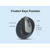 EQUIP ergonomische vertikale Funkmaus für Rechtshänder, 1600 DPI, RF Wireless + Bluetooth, wiederaufladbar, 6 Tasten, schwarz