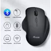 EQUIP 6-Tasten wiederaufladbare Dual-Mode-Funkmaus – Rechtshänder, optisch 1600 DPI, RF Wireless + Bluetooth, Schwarz
