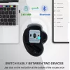EQUIP 6-Tasten wiederaufladbare Dual-Mode-Funkmaus – Rechtshänder, optisch 1600 DPI, RF Wireless + Bluetooth, Schwarz