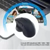 EQUIP 6-Tasten wiederaufladbare Dual-Mode-Funkmaus – Rechtshänder, optisch 1600 DPI, RF Wireless + Bluetooth, Schwarz