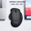 EQUIP 6-Tasten wiederaufladbare Dual-Mode-Funkmaus – Rechtshänder, optisch 1600 DPI, RF Wireless + Bluetooth, Schwarz