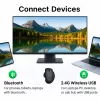 EQUIP 6-Tasten wiederaufladbare Dual-Mode-Funkmaus – Rechtshänder, optisch 1600 DPI, RF Wireless + Bluetooth, Schwarz