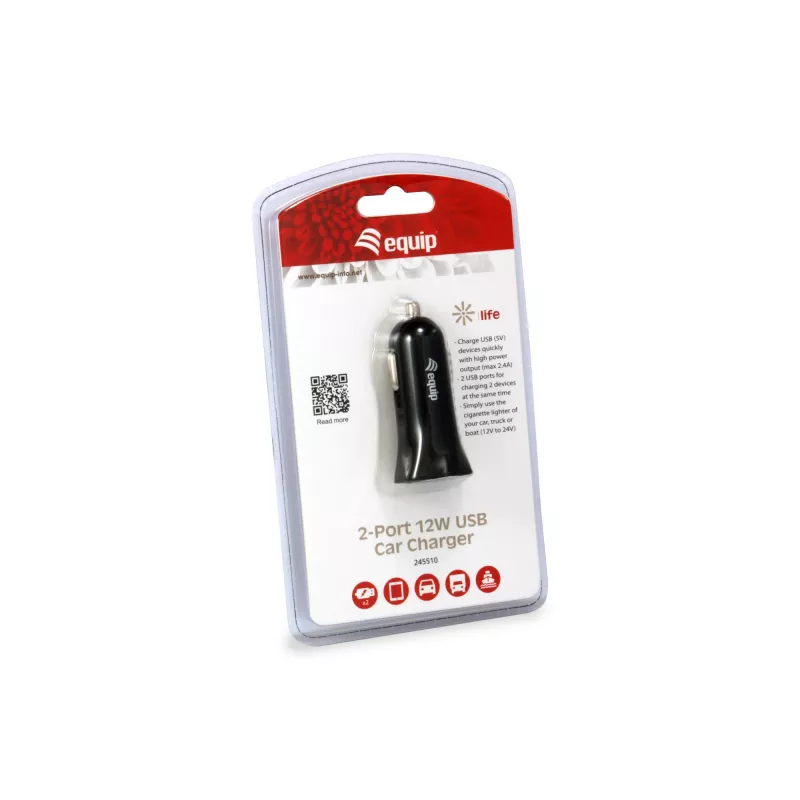 Equip 245510 Mobiles Ladegerät Universal Schwarz Zigarettenanzünder Auto