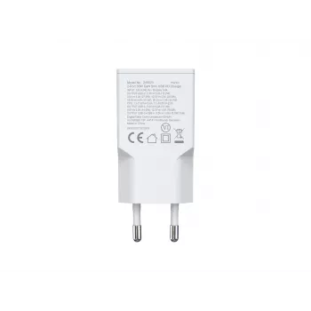 EQUIP 2-Port 30W GaN schlank USB PD Ladegerät — USB‑C x1, USB‑A x1, 100–240V Eingang, max 20V Ausgang, weiß