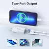 EQUIP 2-Port 30W GaN schlank USB PD Ladegerät — USB‑C x1, USB‑A x1, 100–240V Eingang, max 20V Ausgang, weiß