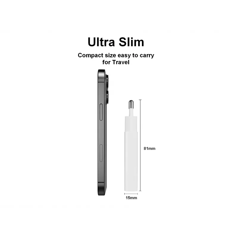 EQUIP 2-Port 30W GaN schlank USB-C PD Ladegerät — 2 USB-C Anschlüsse, 100–240 V Eingang, max. 20 V Ausgang, weiß