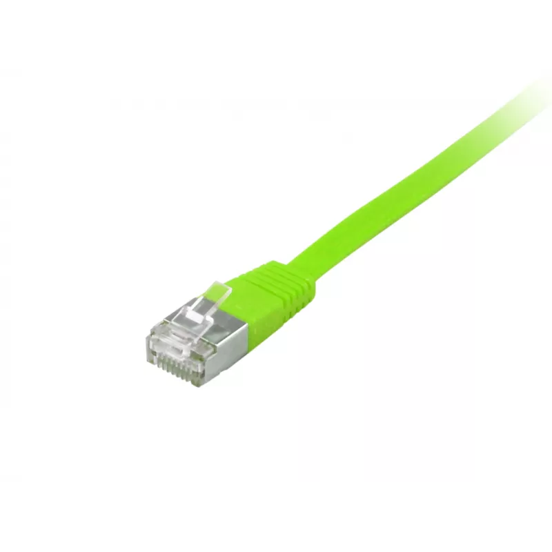 Netzwerkkabel Equip Cat.6A U/FTP Flach-Patchkabel RJ-45 Cat6a 0,5m Grün