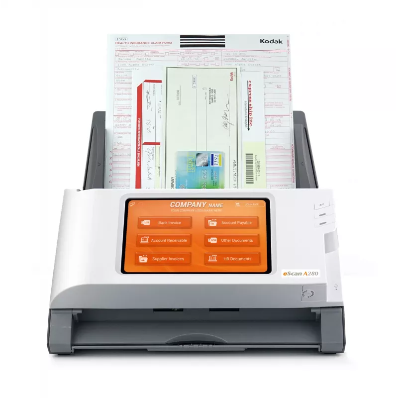 Plustek eScan A280 Enterprise ADF-Scanner 600 x 600 DPI A4 Schwarz, Weiß