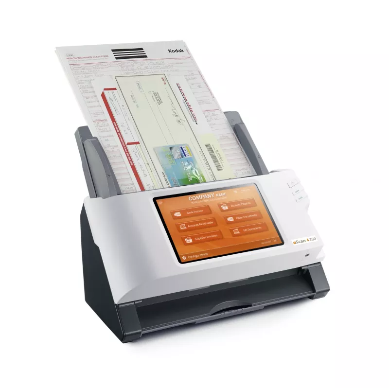Plustek eScan A280 Enterprise ADF-Scanner 600 x 600 DPI A4 Schwarz, Weiß
