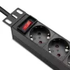 Steckdosenleiste QOLTEC 54603 — 1U Rack-montierbar, 16A Eingang, 4× Schutzkontakt-Steckdosen