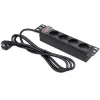 Steckdosenleiste QOLTEC 54603 — 1U Rack-montierbar, 16A Eingang, 4× Schutzkontakt-Steckdosen