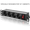 Steckdosenleiste QOLTEC 54603 — 1U Rack-montierbar, 16A Eingang, 4× Schutzkontakt-Steckdosen