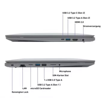 TERRA MOBILE 1717R Intel® Core™ i5 i5-1334U Laptop 43,9 cm (17,3 Zoll) Full HD 16 GB DDR4-SDRAM 1 TB SSD Wi-Fi 6 (802.11ax) Windows 11 Home Deutsch Grau