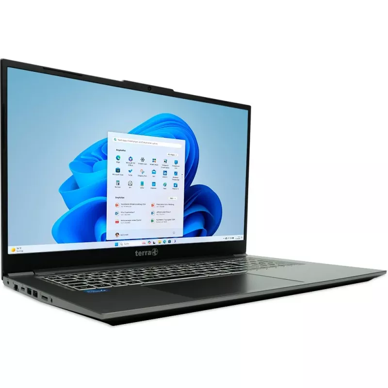 TERRA MOBILE 1717R Intel® Core™ i5 i5-1334U Laptop 43,9 cm (17,3 Zoll) Full HD 16 GB DDR4-SDRAM 1 TB SSD Wi-Fi 6 (802.11ax) Windows 11 Home Deutsch Grau