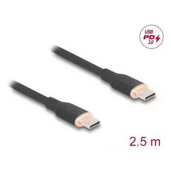 USB-Kabel DeLOCK 81239 2,5 m USB-C Schwarz USB 2.0 0,48 Gbit/s