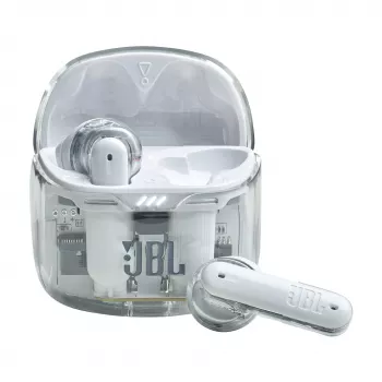 JBL Tune Flex Ghost Edition Headset True Wireless Stereo (TWS) In-ear Anrufe/Musik Bluetooth Transparent, Weiß