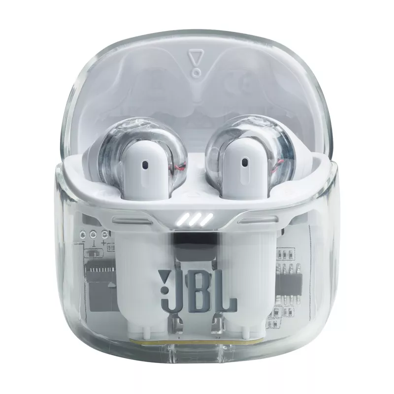 JBL Tune Flex Ghost Edition Headset True Wireless Stereo (TWS) In-ear Anrufe/Musik Bluetooth Transparent, Weiß