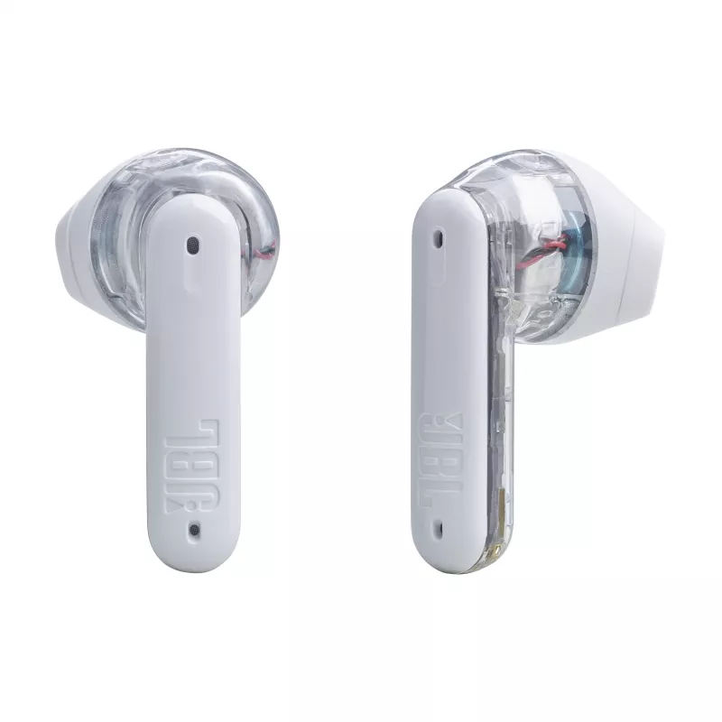 JBL Tune Flex Ghost Edition Headset True Wireless Stereo (TWS) In-ear Anrufe/Musik Bluetooth Transparent, Weiß
