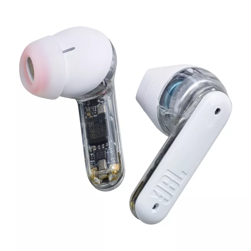 JBL Tune Flex Ghost Edition Headset True Wireless Stereo (TWS) In-ear Anrufe/Musik Bluetooth Transparent, Weiß