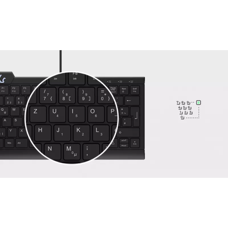 KeySonic KSK-5010ELC (DE) Tastatur für Zuhause USB QWERTZ Deutsch Schwarz