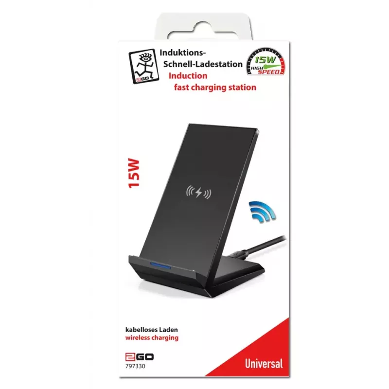 Indoor-Ladegerät 2GO 797330 Smartphone Schwarz USB Kabelloses Schnellladen