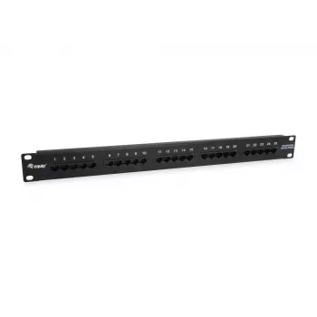 Equip 25-Port Cat.3 RJ45 ISDN Patch Panel, Schwarz