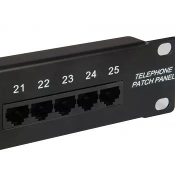 Equip 25-Port Cat.3 RJ45 ISDN Patch Panel, Schwarz