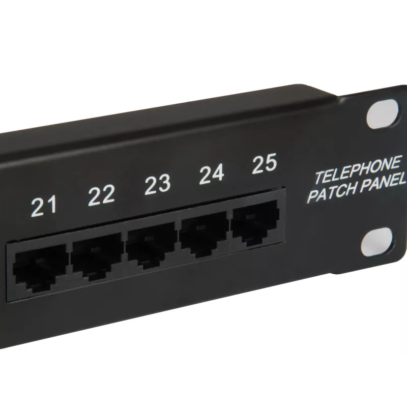 Equip 25-Port Cat.3 RJ45 ISDN Patch Panel, Schwarz