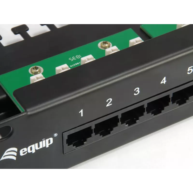 Equip 25-Port Cat.3 RJ45 ISDN Patch Panel, Schwarz