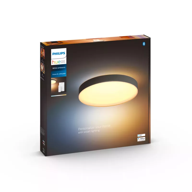 Intelligente Deckenleuchte Philips Hue White ambience Enrave extra large Schwarz