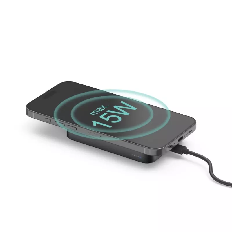Hama 00201752 Powerbank 10000 mAh Kabelloses Laden Anthrazit