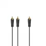 Audiokabel Hama 00205097 5m RCA 2 x RCA Stecker vergoldet Schwarz