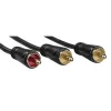 Audiokabel Hama 00205097 5m RCA 2 x RCA Stecker vergoldet Schwarz