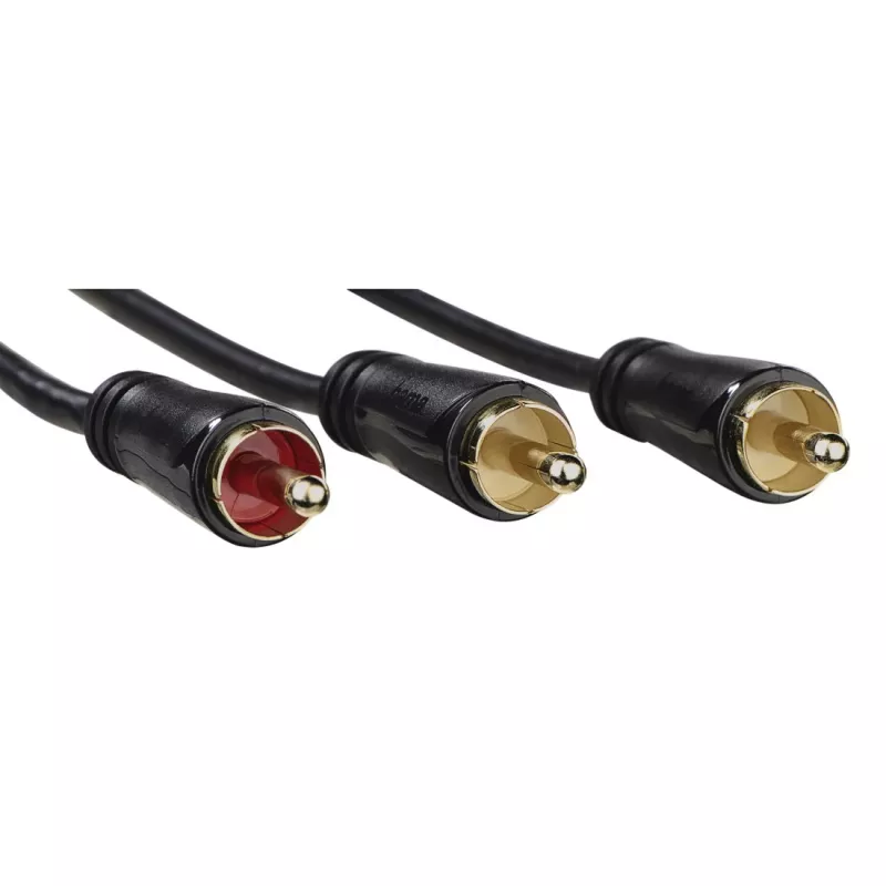 Audiokabel Hama 00205097 5m RCA 2 x RCA Stecker vergoldet Schwarz