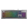 GENESIS Rhod 500 RGB Tastatur Gaming USB QWERTY Portugiesisch Schwarz, Silber