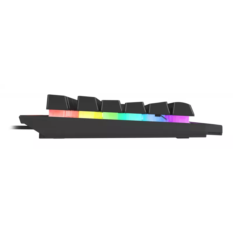 GENESIS Rhod 500 RGB Tastatur Gaming USB QWERTY Portugiesisch Schwarz, Silber